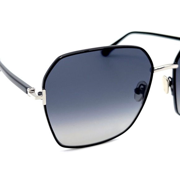 Tom Ford sunglasses Claudia-02 TF839 01D 62/16/140 Polarized Black Square Frame - Picture 9 of 13